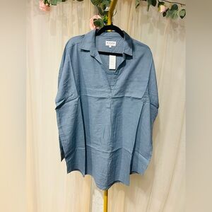 Risen Los Angeles Women's Steel Blue Tunic Oversized size Medium